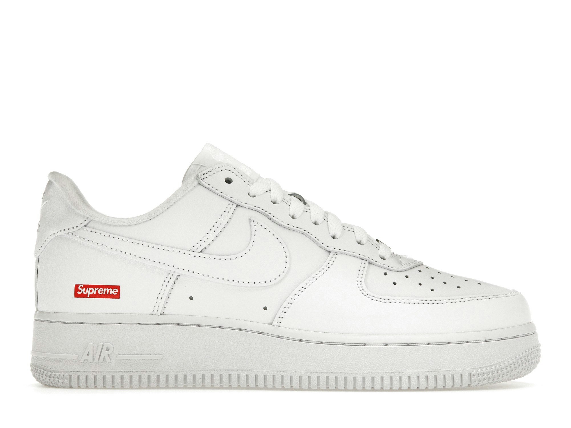 Air force 1 leather low trainers Nike x Supreme White size 41 EU in Leather  - 37014714